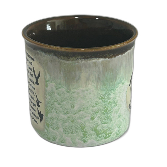 Legend of the Sand Dollar Ceramic Mug Colors Brown Green Cream Size 4” x 4” - Picture 4 of 12